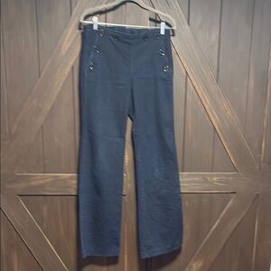 Tory Burch Navy Button-Detail Jeans l